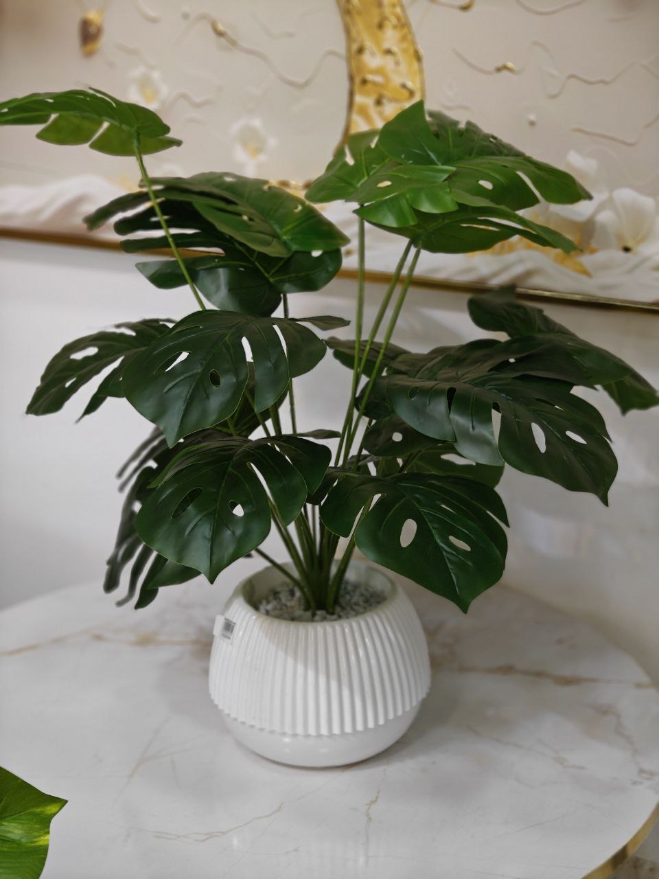 Plante artificielle pot blanc