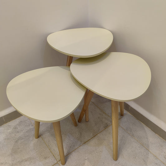 Table gigogne 3 pièces bois hêtre et mdf 14