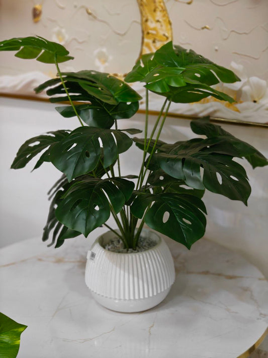 Plante artificielle pot blanc